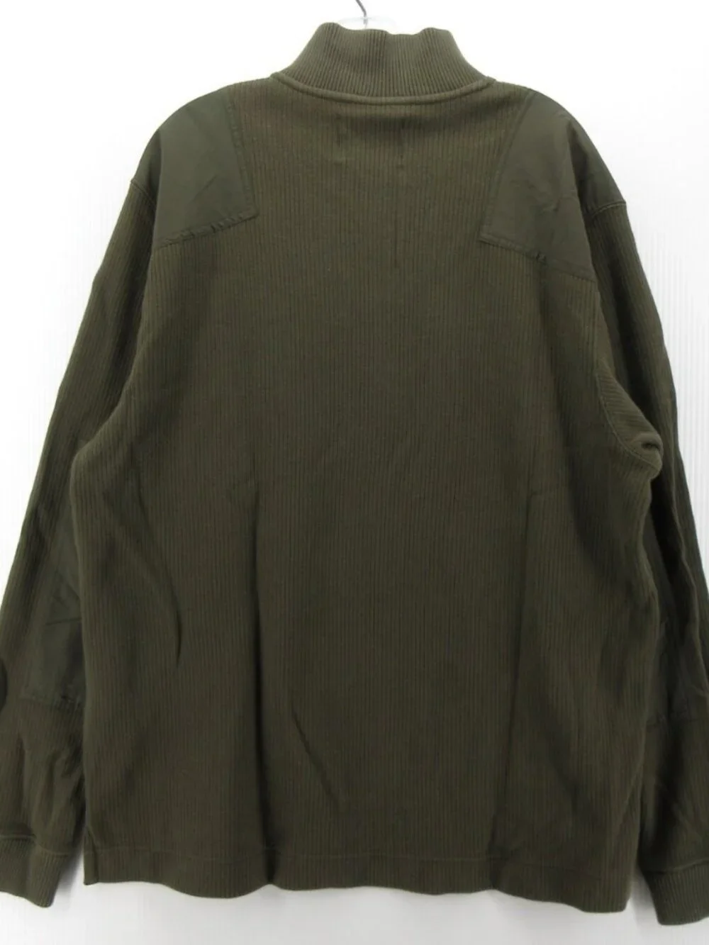 VGT Eddie Bauer Sweater Large Legend 1/4 Zip Military Elbow Patches